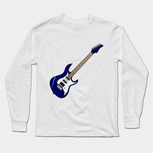 Electric guitar cartoon illustration Long Sleeve T-Shirt